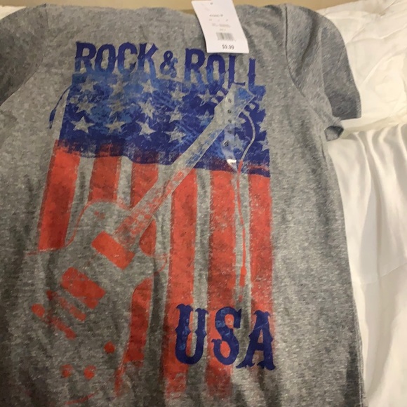 Size small Rock &Roll t shirt new tag on it ! Red ,blue and gray! - Picture 1 of 4
